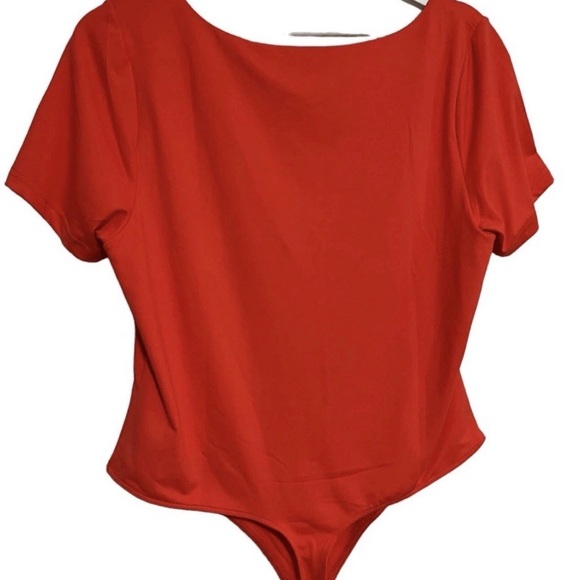 Sophia Vergara Intimates Short Sleeve Bodysuit Red Small (4-6) NWT - Picture 3 of 4